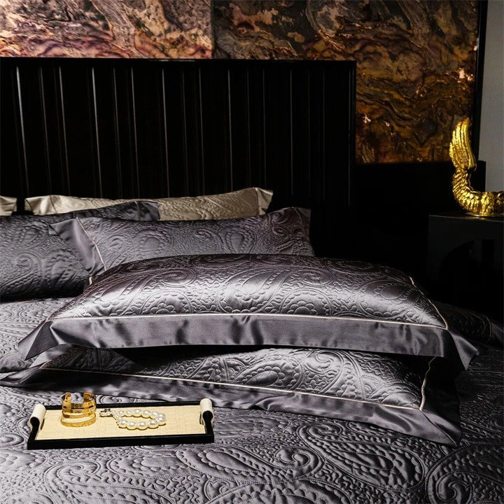 Noir Paisley Duvet Cover Set