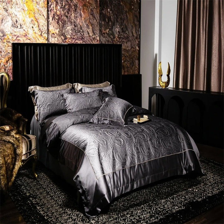 Noir Paisley Duvet Cover Set