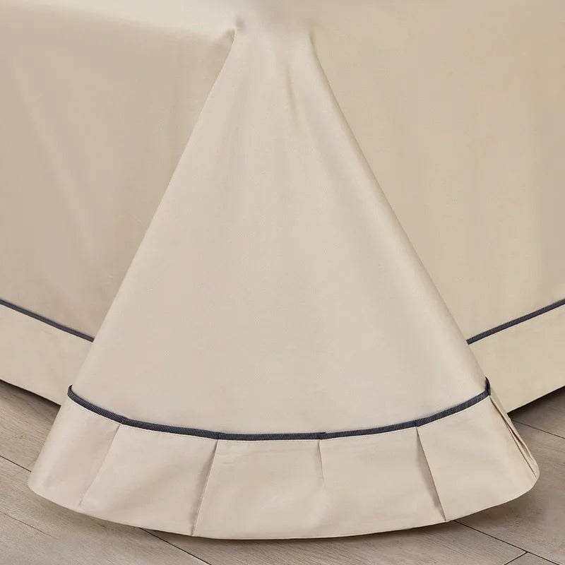 One-Line 1000 TC Camel Beige Duvet Cover Set