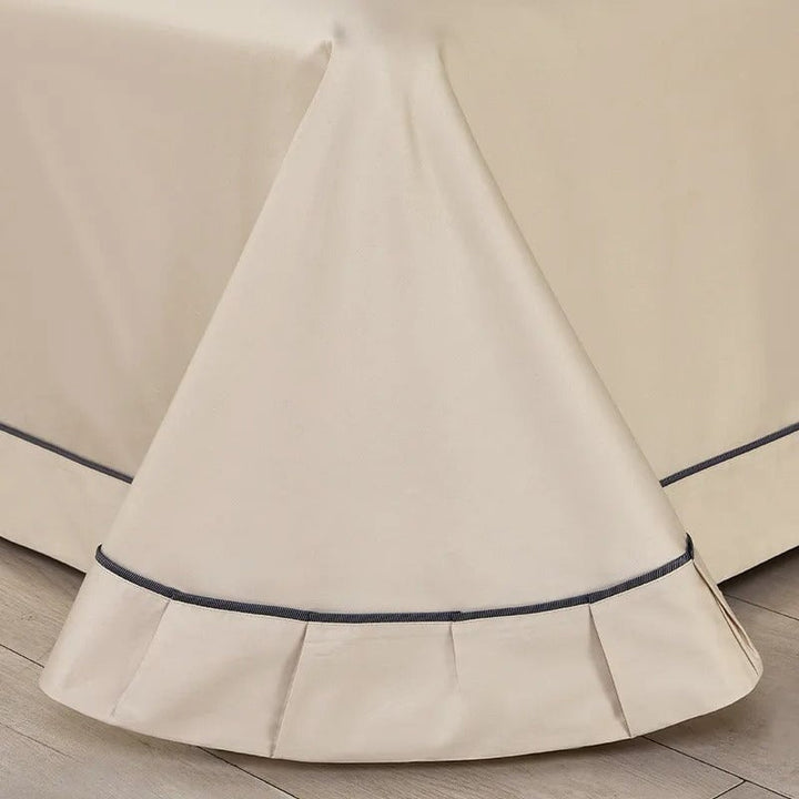 One-Line 1000 TC Camel Beige Duvet Cover Set