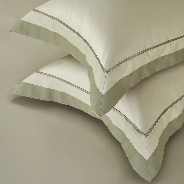 One-Line 1000 TC Sage Green Duvet Cover Set