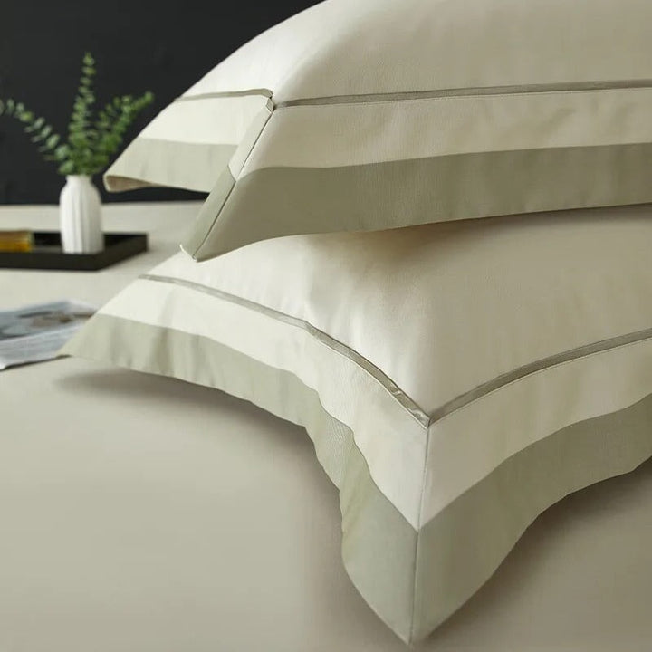 One-Line 1000 TC Sage Green Duvet Cover Set