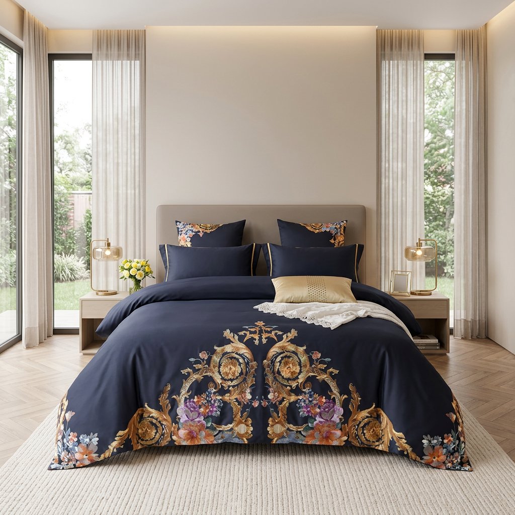 Onyx Empire Duvet Cover Set (Egyptian Cotton, 600 TC)
