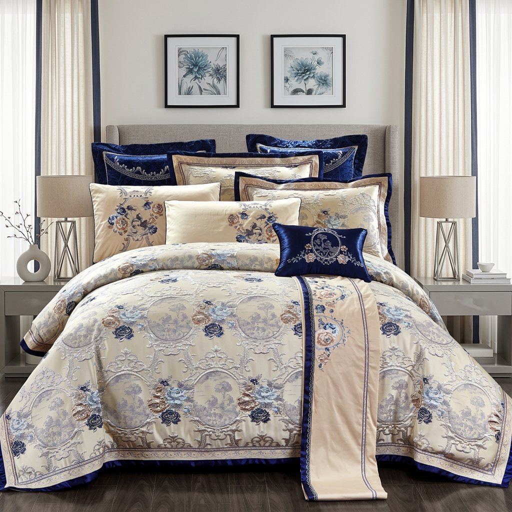 Oriental Jacquard Luxury Bedding Set (600 TC)