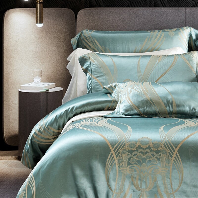 Selene Mulberry Silk & Bamboo Luxury Designer Bedding Set Roomie Design