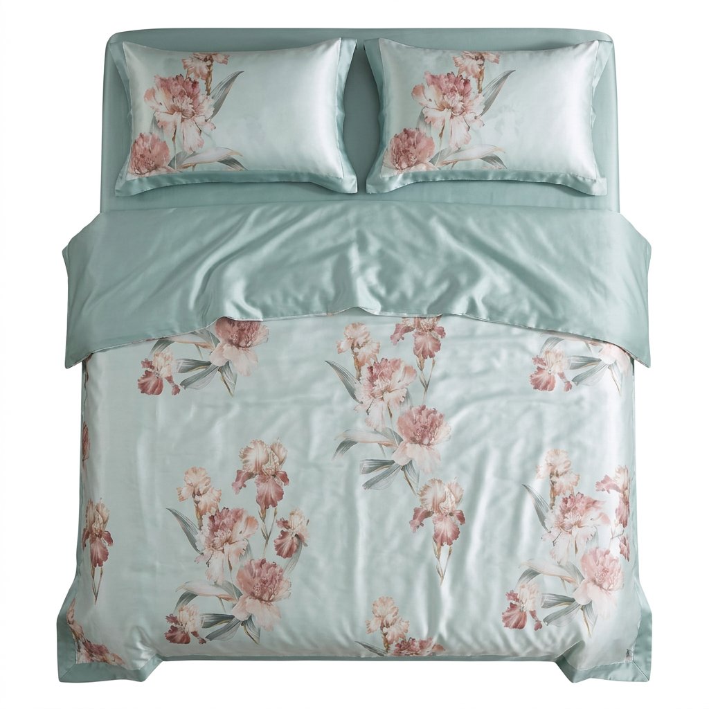 Serena Bloom 100% Mulberry Silk 22 Momme Duvet Cover Set
