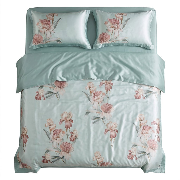 Serena Bloom 100% Mulberry Silk 22 Momme Duvet Cover Set