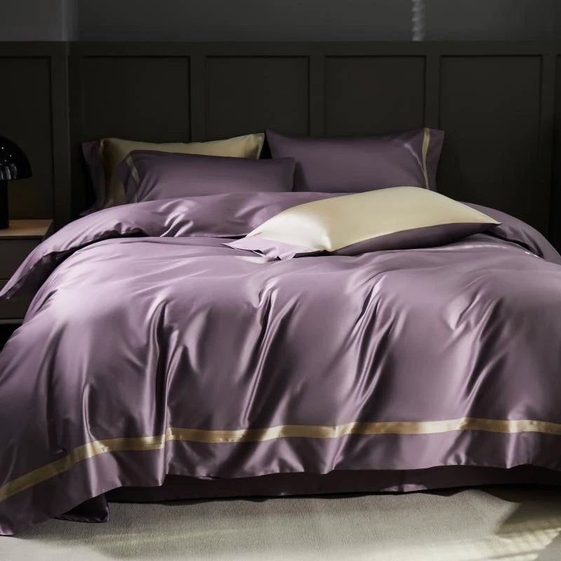 Silk & Cotton Luxe Contrast Duvet Cover Set
