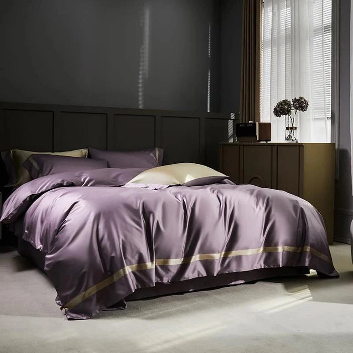 Silk & Cotton Luxe Contrast Duvet Cover Set