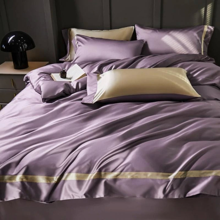 Silk & Cotton Luxe Contrast Duvet Cover Set