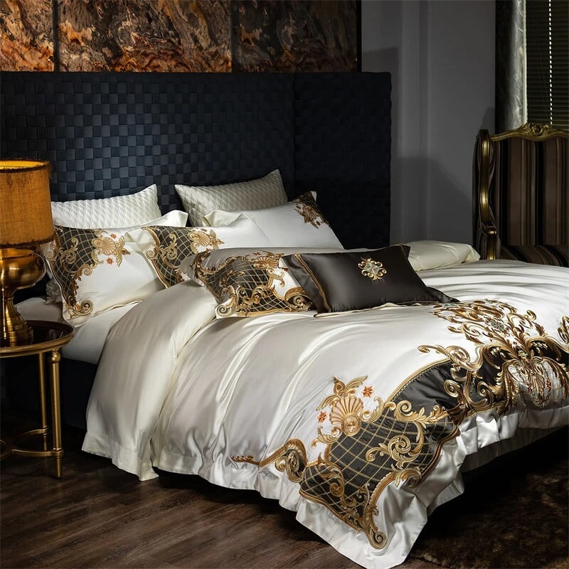 Victoria Embroidered Duvet Cover Set