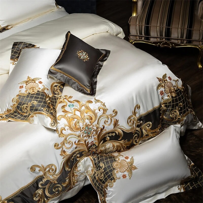 Victoria Embroidered Duvet Cover Set