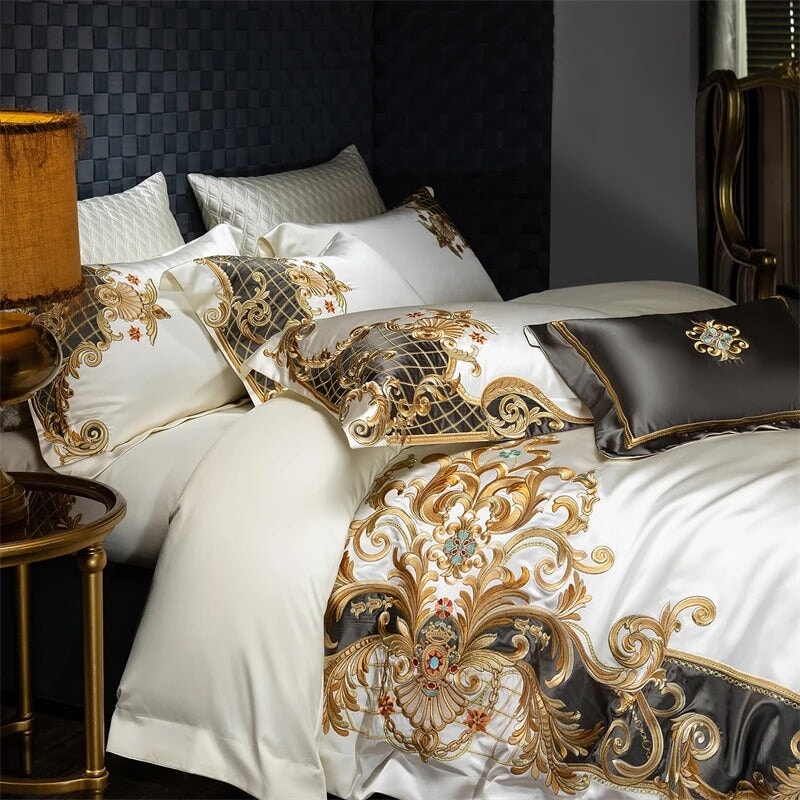 Victoria Embroidered Duvet Cover Set