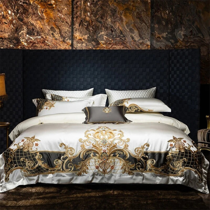 Victoria Embroidered Duvet Cover Set