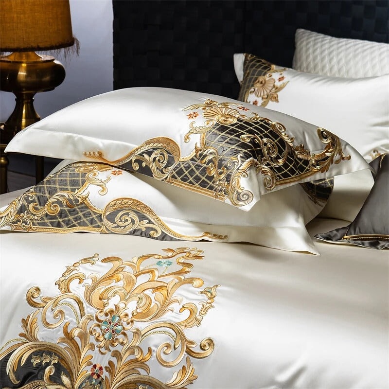 Victoria Embroidered Duvet Cover Set