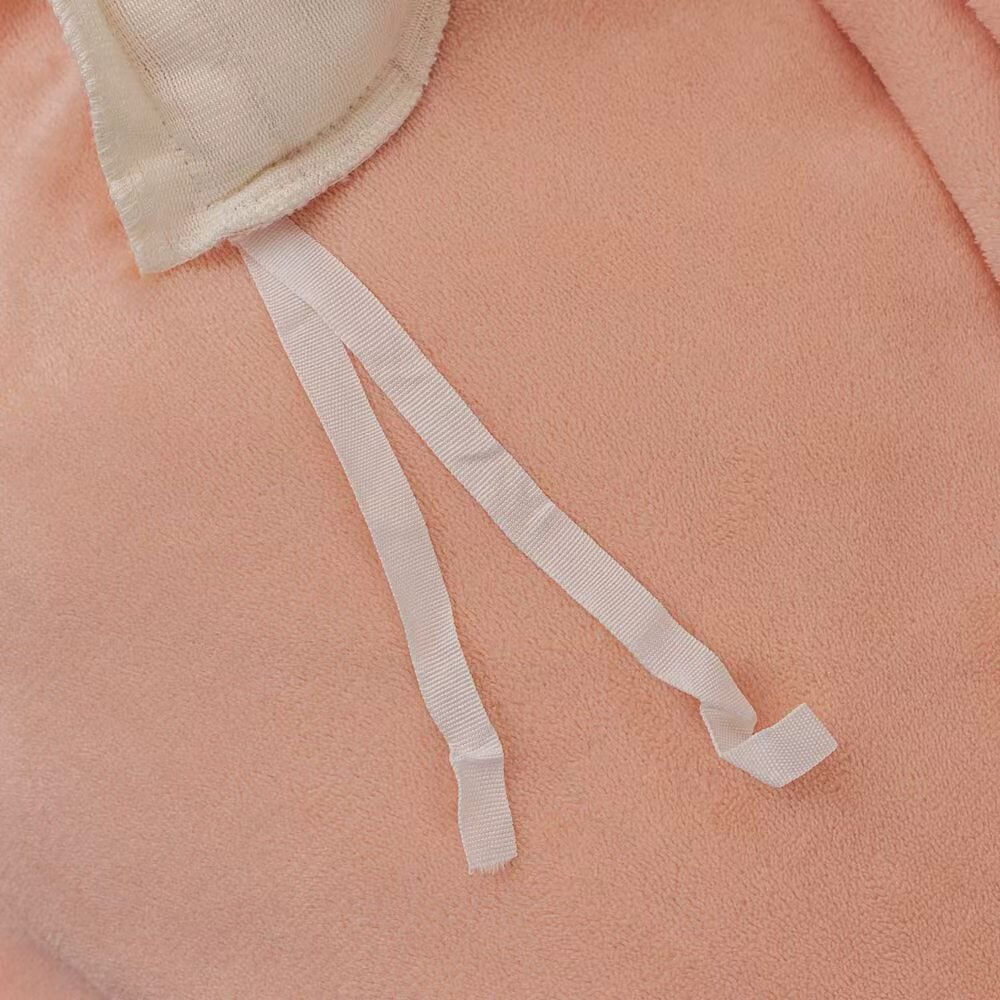 White & Pink Fluffy Ribbed Duvet Cover Set