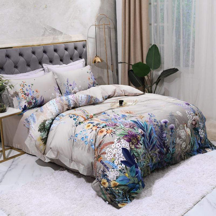 Botanical Duvet Cover Set (Egyptian Cotton, 500 TC) Bedding Roomie Design 