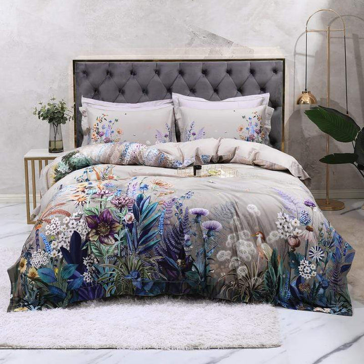 Botanical Duvet Cover Set (Egyptian Cotton, 500 TC) Bedding Roomie Design 