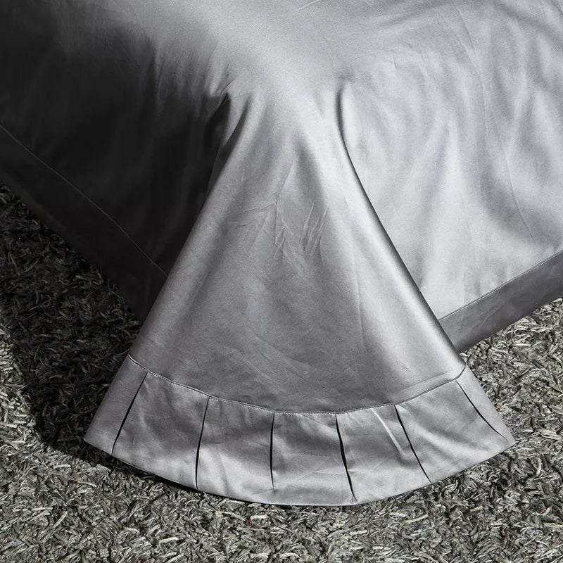 Cassandra Silver 1000 TC Luxury Egyptian Cotton Duvet Cover Set