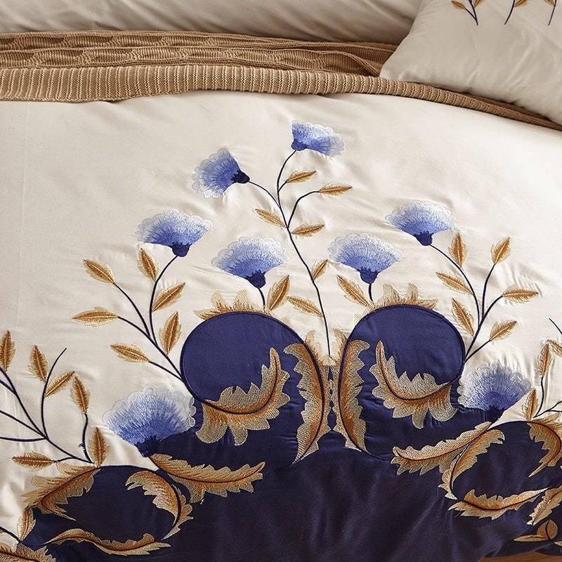 Cornflower Meadow Duvet Cover Set (Egyptian Cotton, 400 TC) - Roomie Design