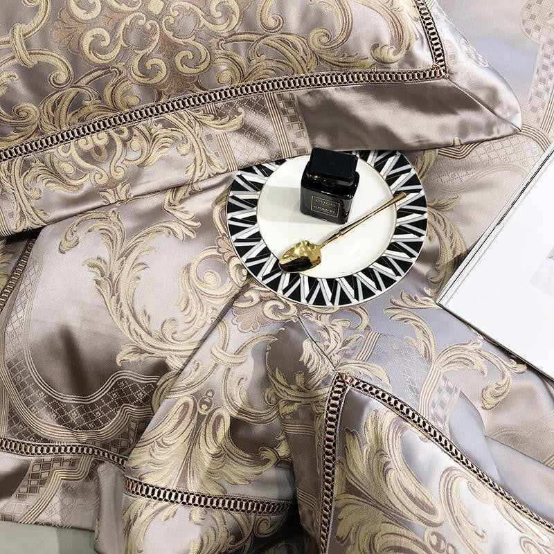 Damask Luxury 1000 TC Egyptian Cotton Duvet Cover Set
