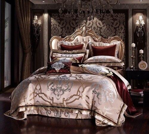 Esmeralda Luxury Jacquard Duvet Cover Set Bedding Roomie Design 200x230 cm 4 Piece Set 