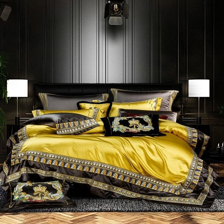 Evillie Duvet Cover Set (Egyptian Cotton, 600 TC) Bedding Roomie Design 