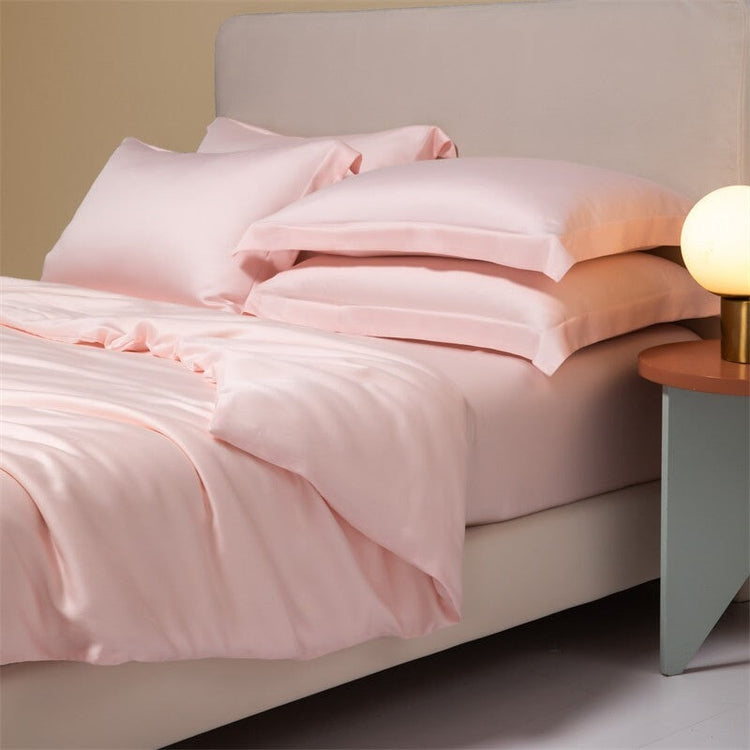Qfdian Chinese Style Orchid Embroidery Luxury Bedding Set 800TC Lyocell Silky Cooling Duvet Cover Flat/Fitted Bed Sheet Pillowcase 4Pcs main image 0