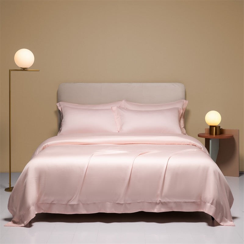 Freya Blush Pink Eucalyptus Lyocell Duvet Cover Set Bedding Roomie Design 