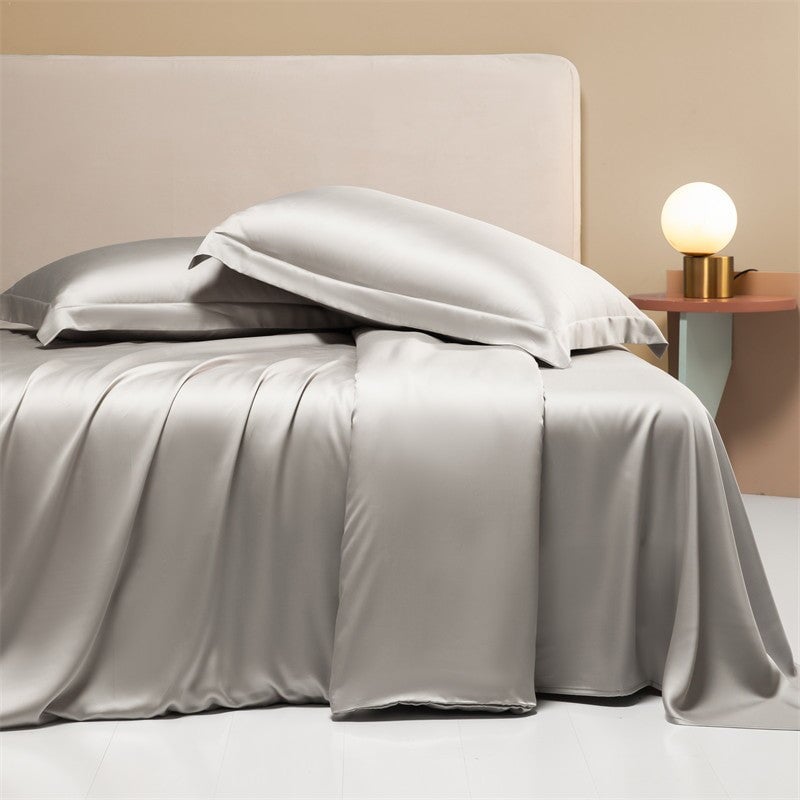 Freya Light Grey Eucalyptus Lyocell Luxury Designer Bedding Set