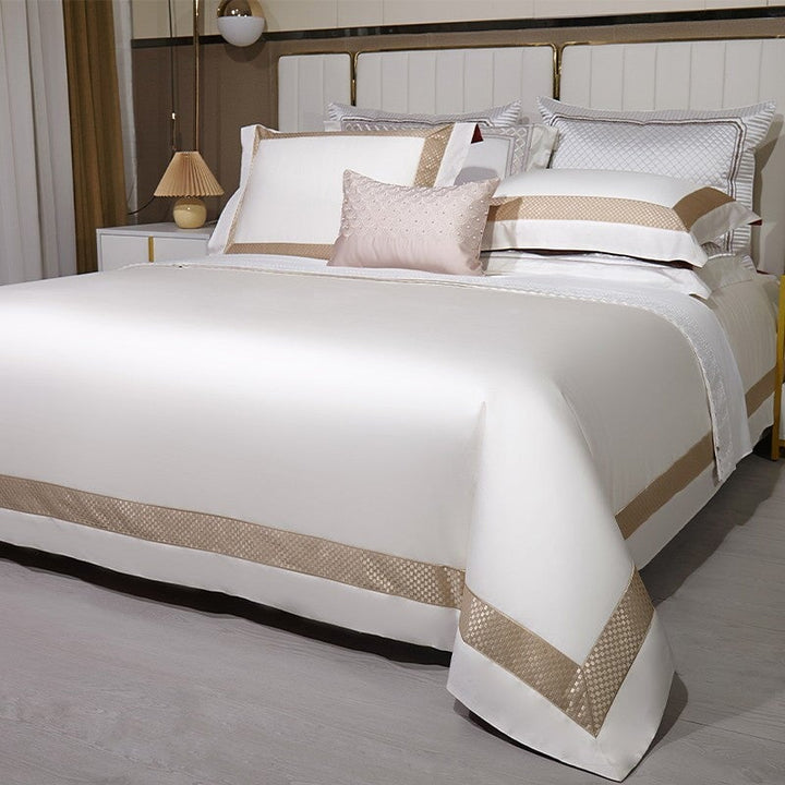 Grandiose White Luxury 1000 TC Duvet Cover Set Bedding Roomie Design 