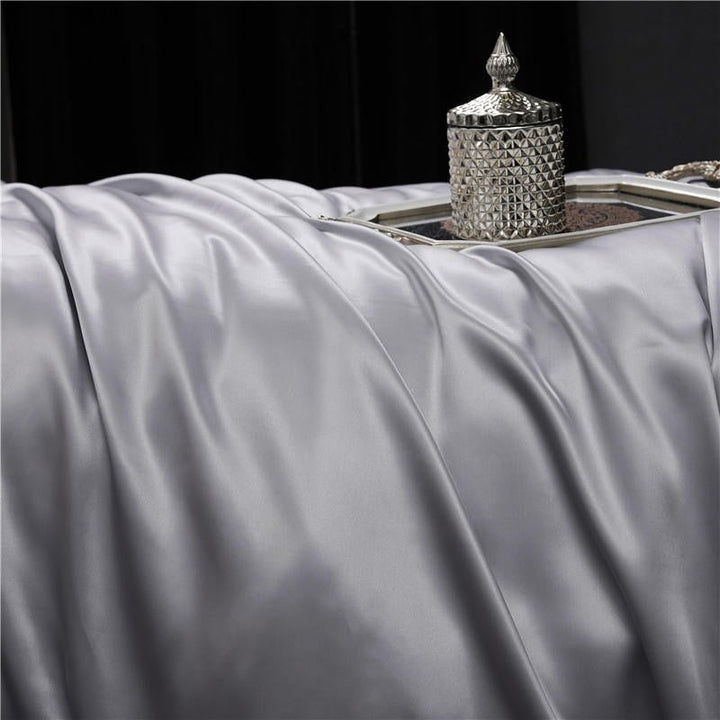Grey Luxury Pure 25 Momme Mulberry Silk Bedding Set