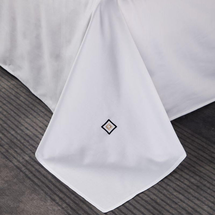 Hotel Classic Dual-Tone 100% Cotton Simple Duvet Cover Set