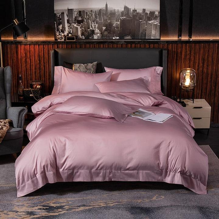 Hotel Lux Pink Egyptian Cotton Duvet Cover Set (600 TC) Bedding Roomie Design 