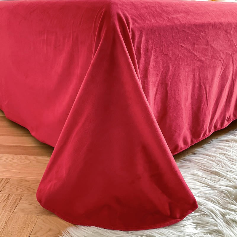 Hug and Snug Fluffy Red Duvet Cover Set