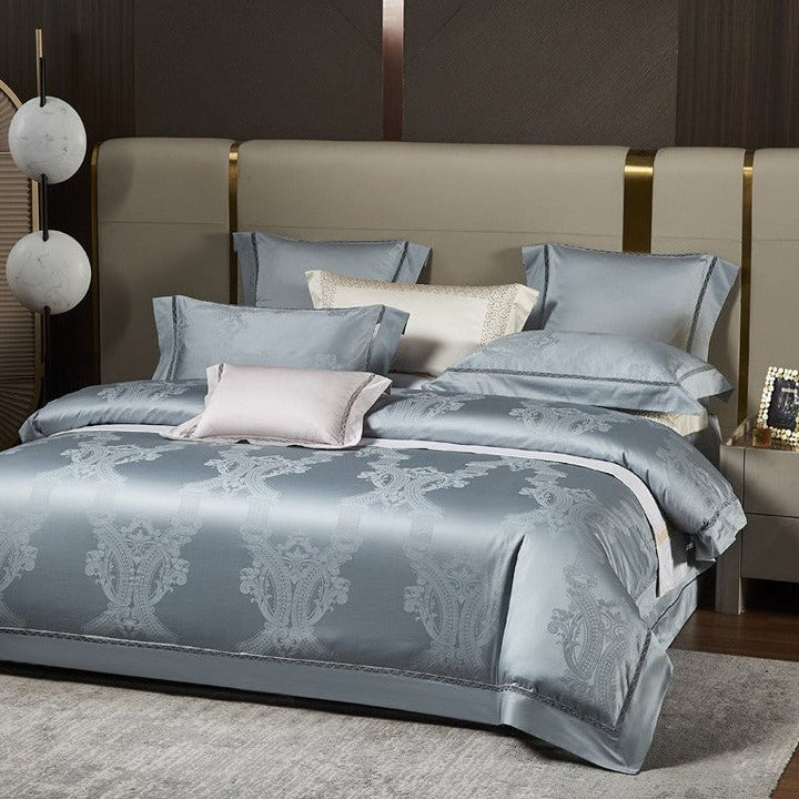 Ice Blue 1000 TC Egyptian Cotton Duvet Cover Set