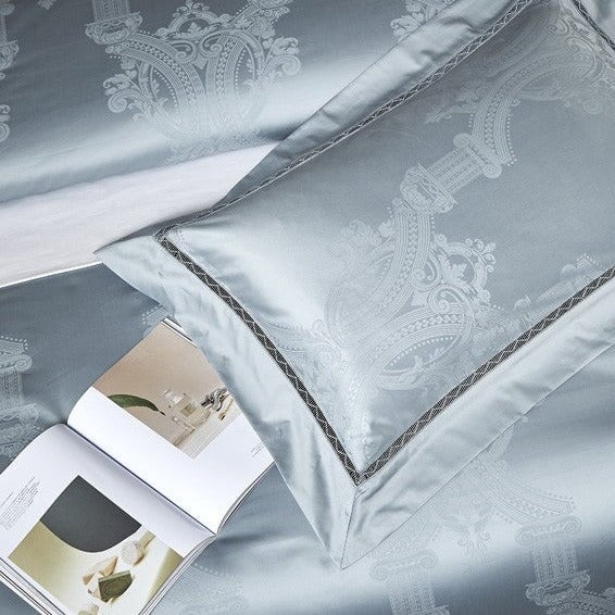 Ice Blue 1000 TC Egyptian Cotton Duvet Cover Set