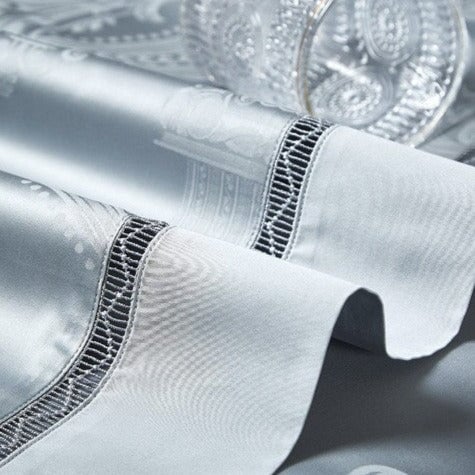 Ice Blue 1000 TC Egyptian Cotton Duvet Cover Set