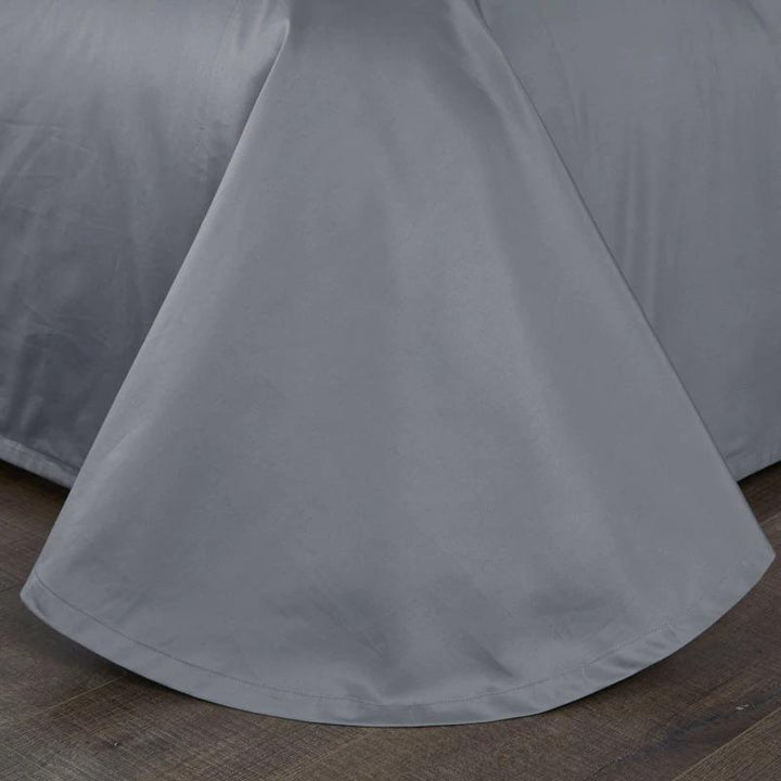Luxurious 1200-Thread-Count Grey Duvet Cover Set (Egyptian Cotton)
