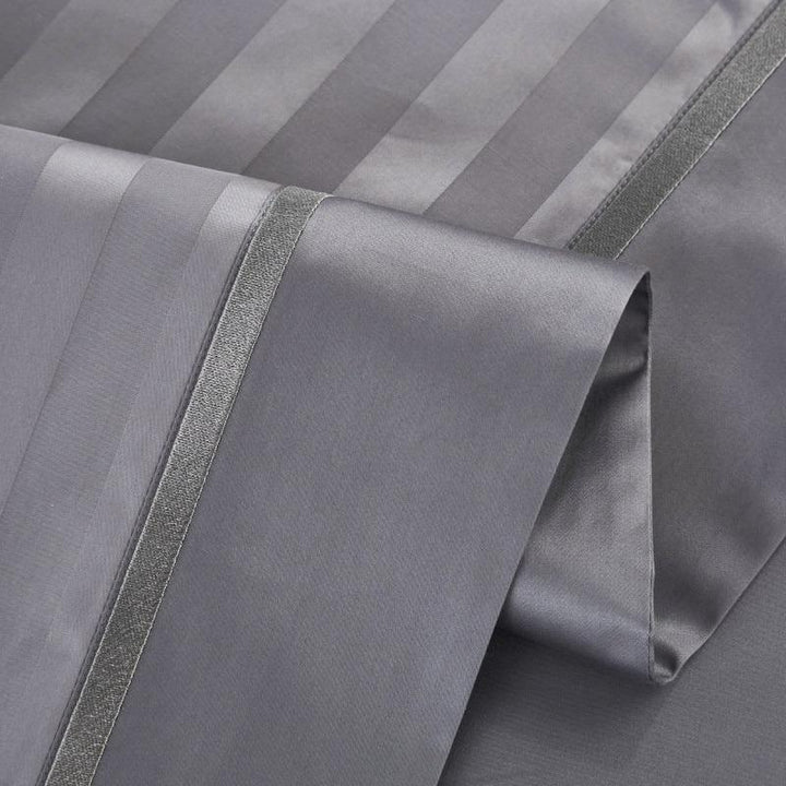 Luxurious 1200-Thread-Count Grey Duvet Cover Set (Egyptian Cotton)