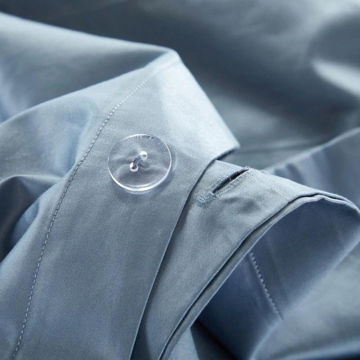 Luxurious 1200-Thread-Count Light Blue Duvet Cover Set (Egyptian Cotton)