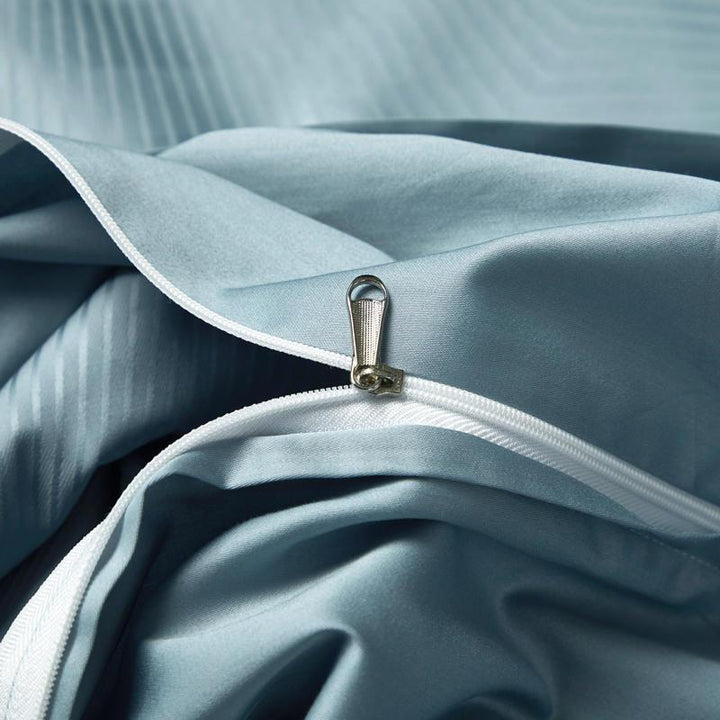Luxury Herringbone Duvet Cover Set (Egyptian Cotton, 1000 TC) Bedding Roomie Design 