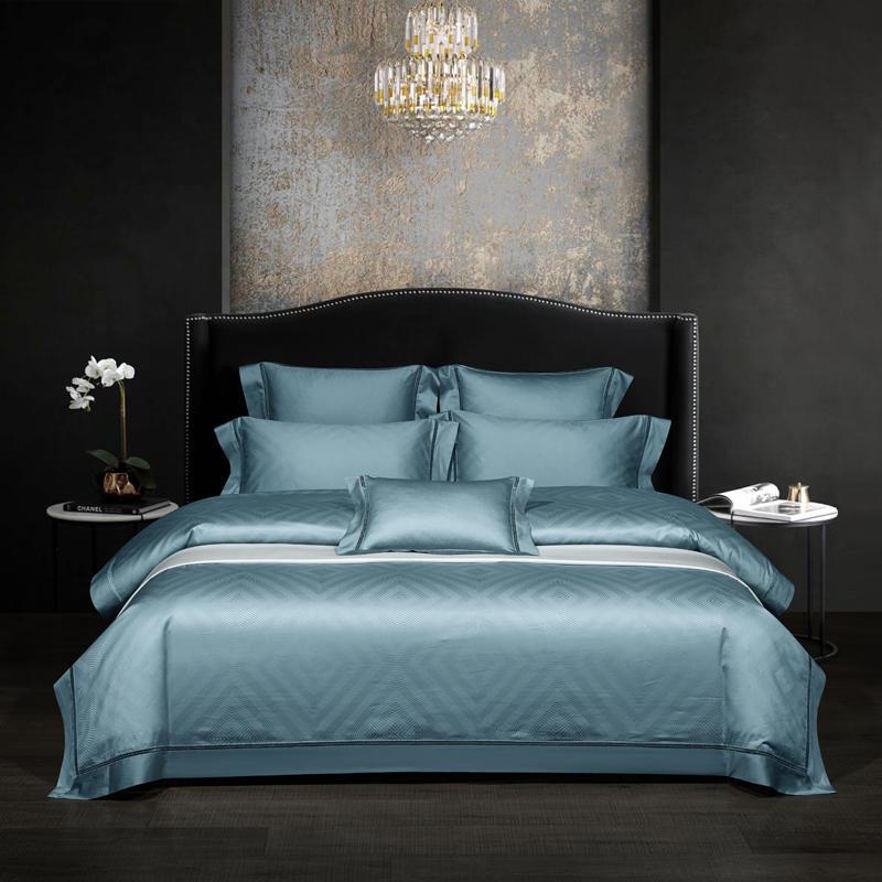 Luxury Herringbone Duvet Cover Set (Egyptian Cotton, 1000 TC) Bedding Roomie Design 