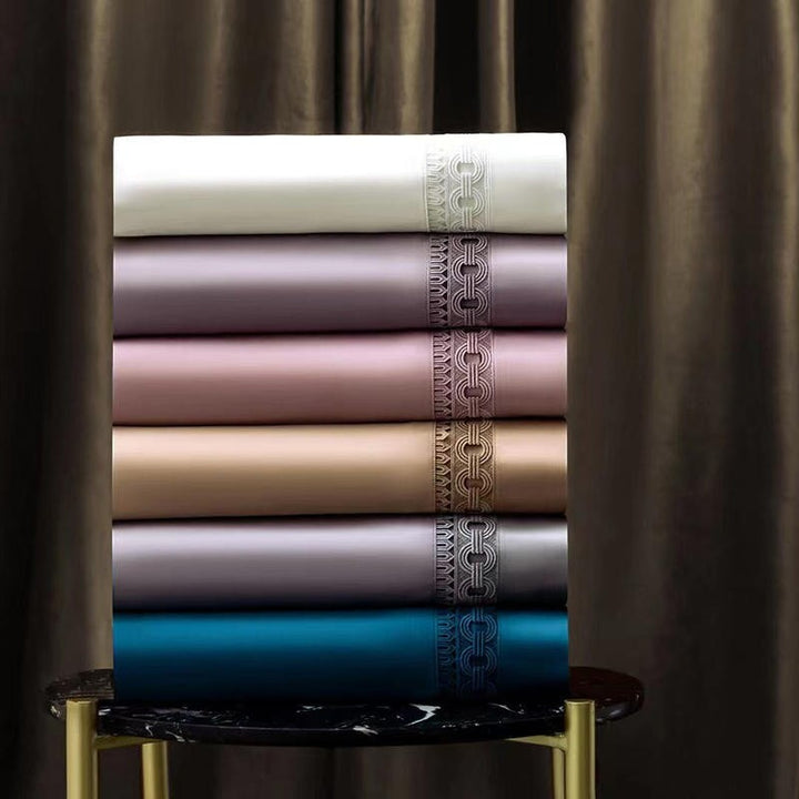 Luxury Links Lilac Grey 1500 TC Egyptian Cotton Duvet Cover Set