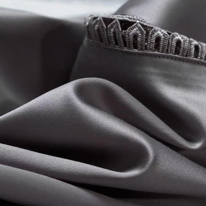 Luxury Links Lilac Grey 1500 TC Egyptian Cotton Duvet Cover Set