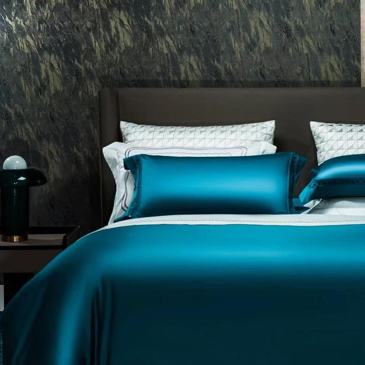 Luxury Links Sapphire Blue 1500 TC Egyptian Cotton Duvet Cover Set