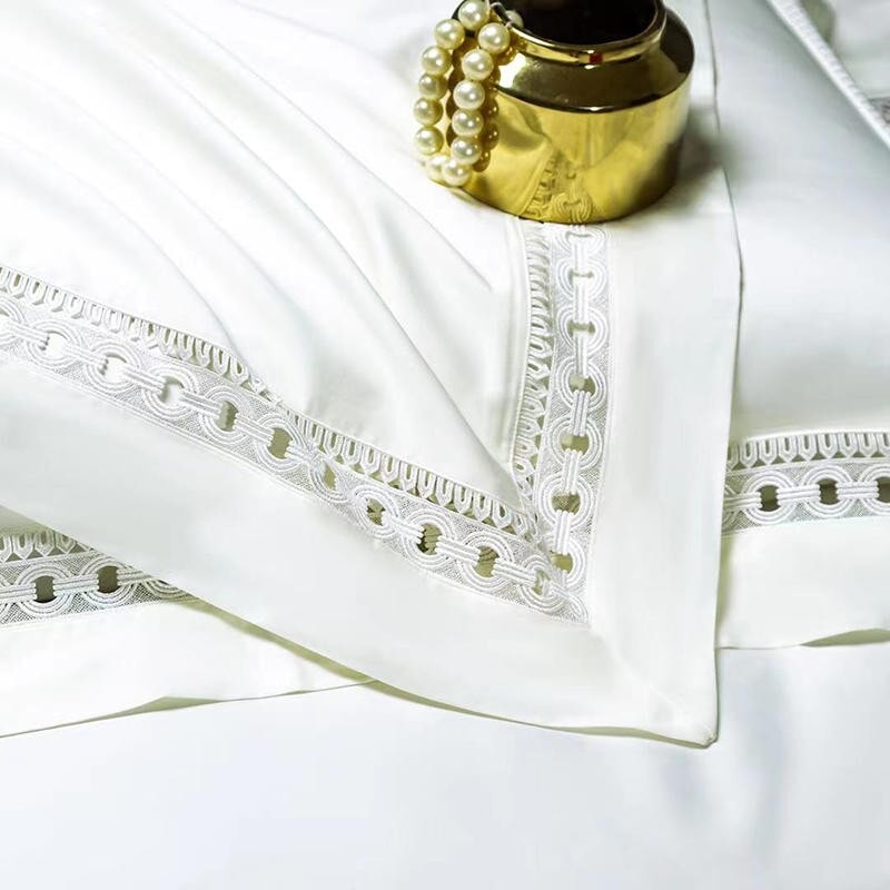 Luxury Links White 1500 TC Egyptian Cotton Duvet Cover Set Bedding Roomie Design 