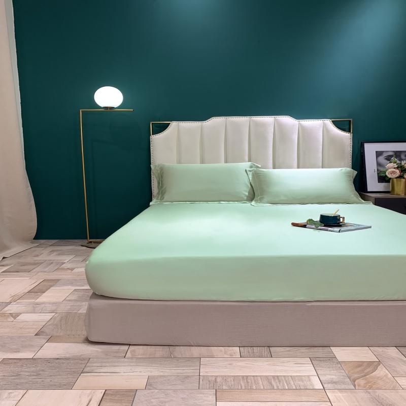 Lyocell Light Green Fitted 3 Piece Sheet Set Bedding Roomie Design 