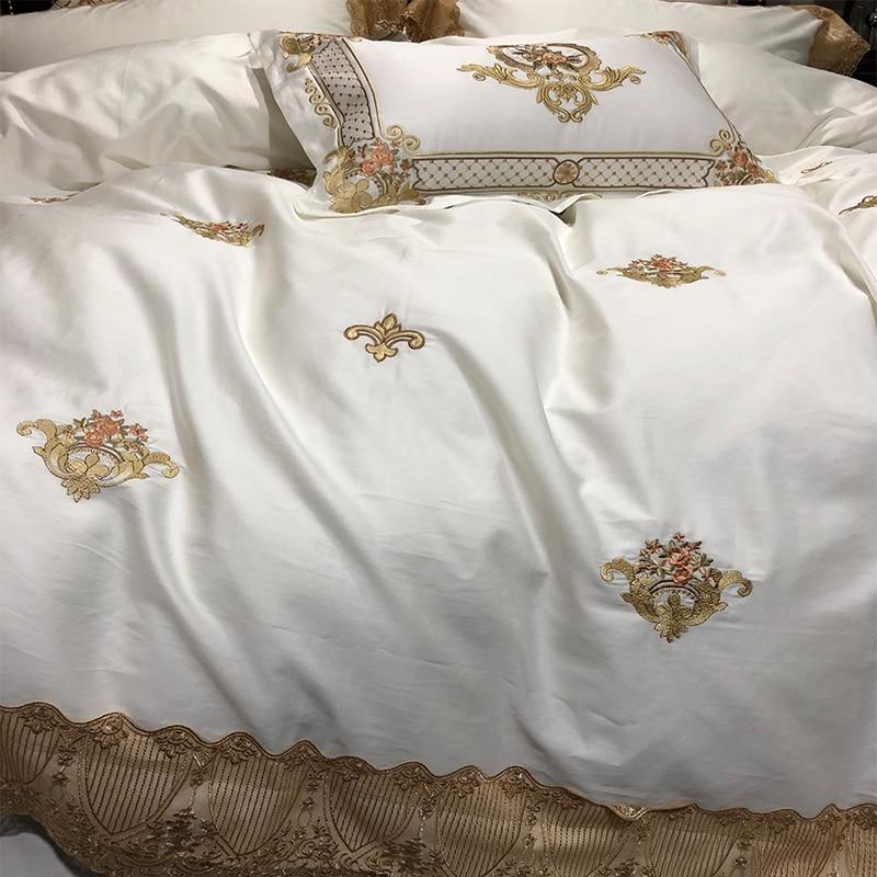 Madeline Golden Embroidery Duvet Cover Set (Egyptian Cotton)