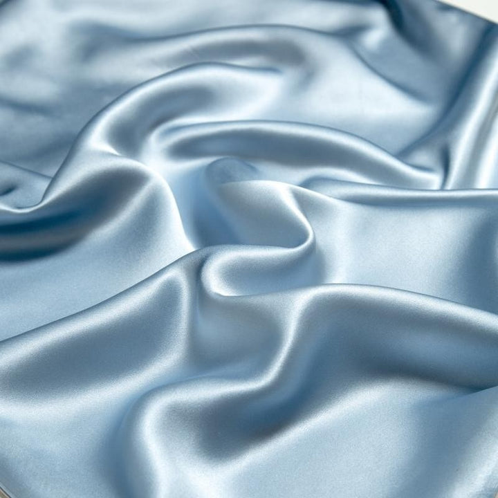 Mulberry Silk Light Blue Pillowcase for Hair and Skin (Set of 2)